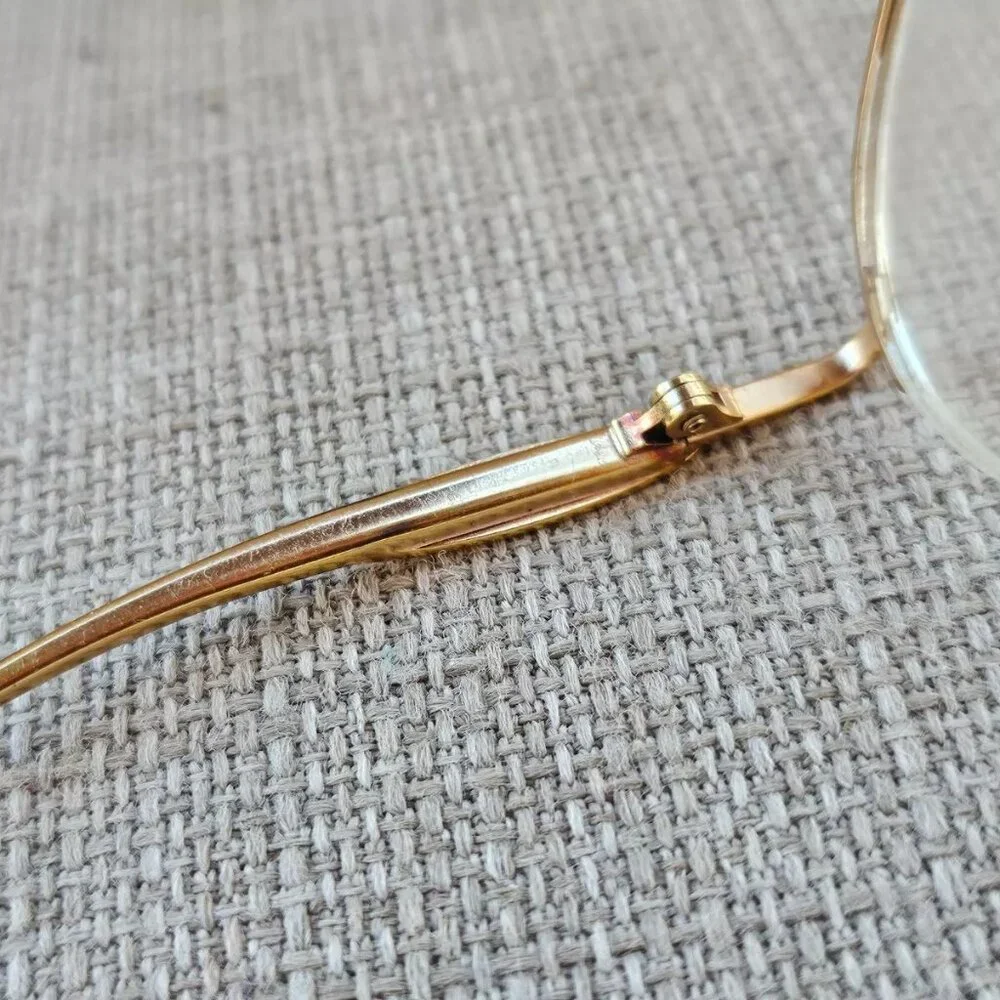 Escada Vintage Glasses Frame Half Rim Gold Tone Women Eyeglasses Frame only
